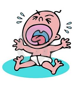 Image: Cartoon of crying baby